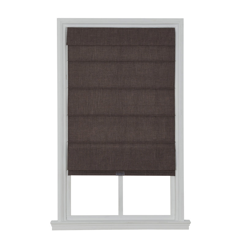 Rideau romain occultant, Gris foncé, L 29 po x L 64 po