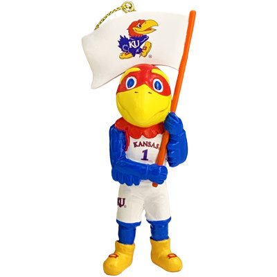 NCAA 3.75" Kansas Mascot Ornament