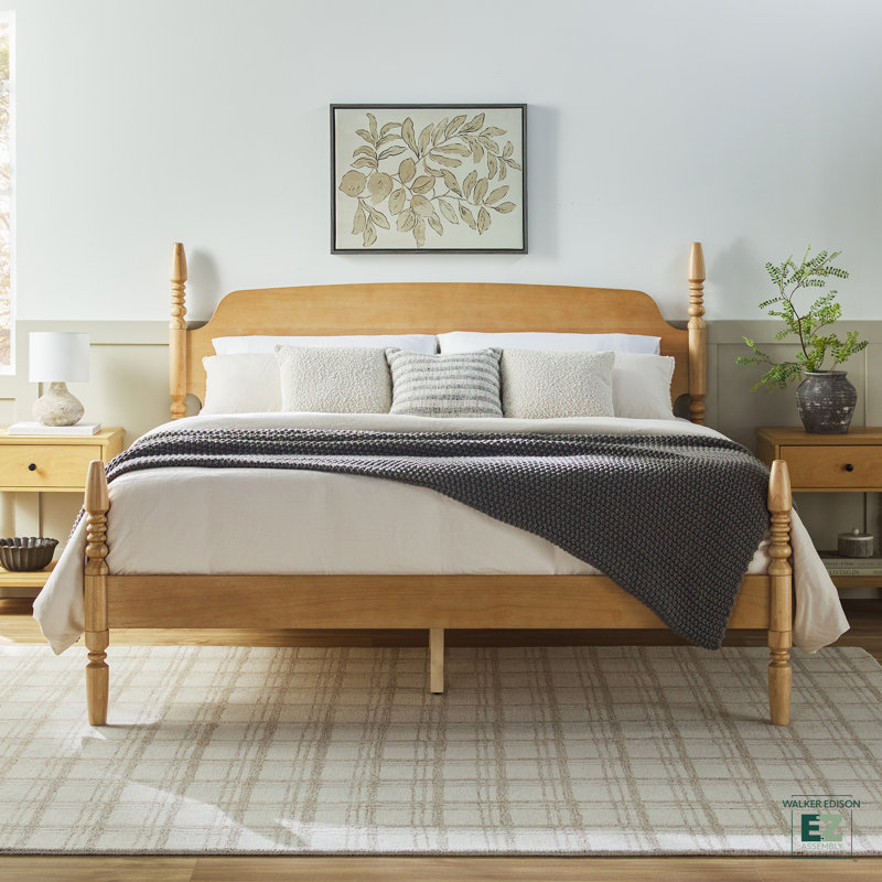 Vivienne Traditional Easy Assembly Solid Wood Turned Spindle Bed