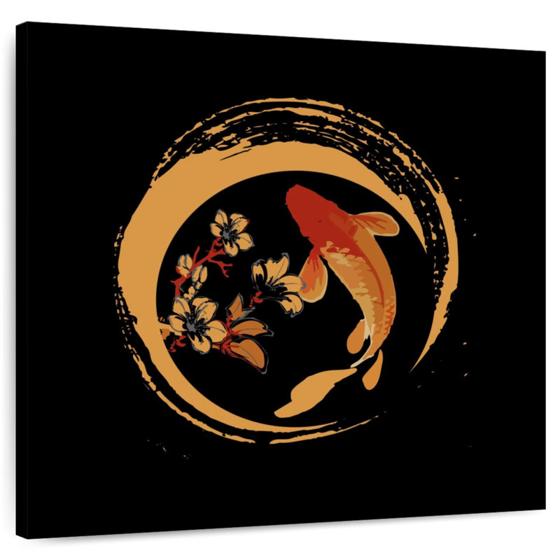 Kerrick Koi Fish Sakura, 16" H x 16" W