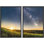 Paysage de campagne champêtre voie galactique, coucher de soleil, photographie de paysage