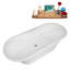 Baignoire autoportante 66 "avec drain interne Streamline-101310179