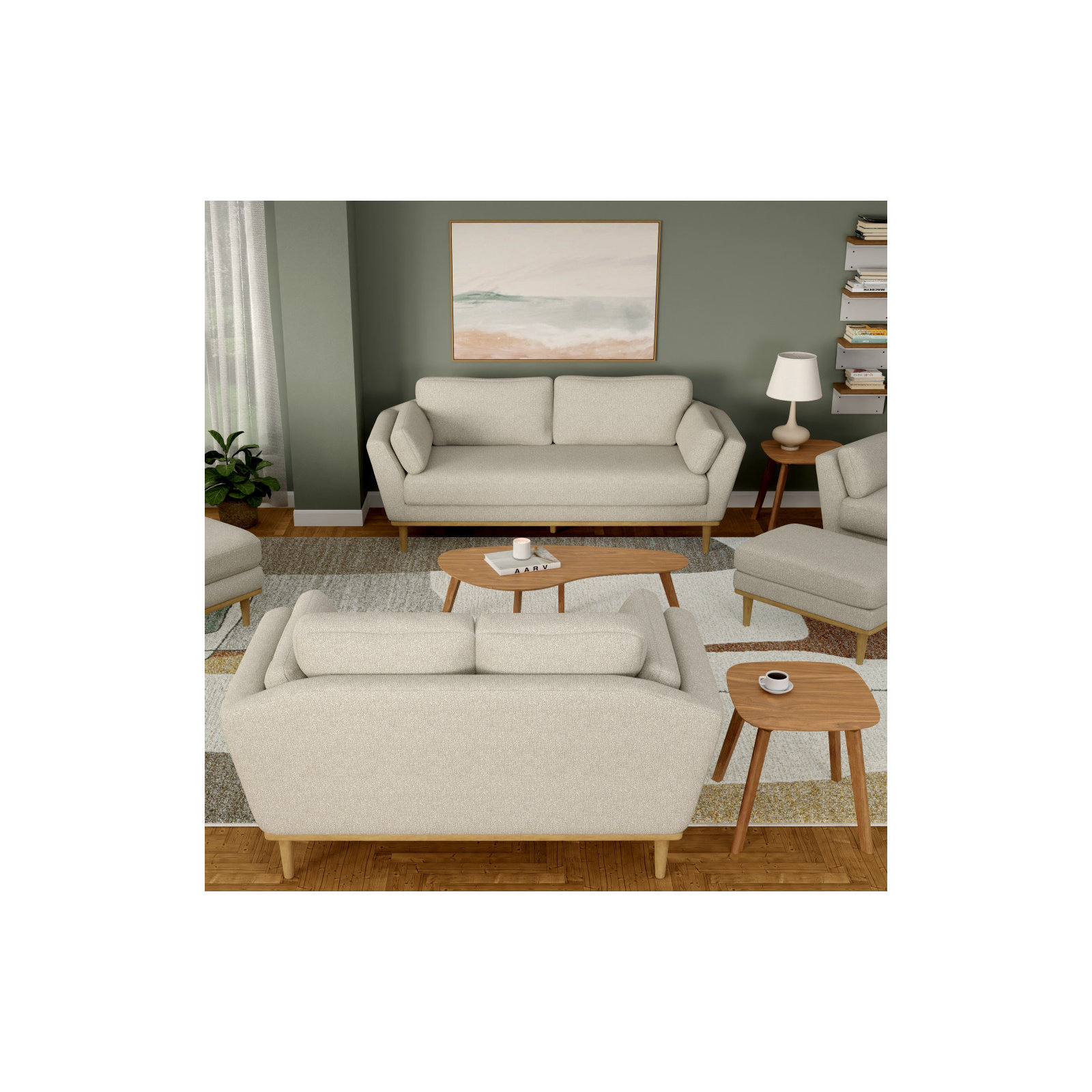 83" Flared Arm Sofa, 35" H x 83" W x 35" D