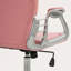 Chaise de bureau en polyuréthane, chaise de bureau capitonnée à boutons avec accoudoirs rembourrés, hauteur réglable et roulettes pivotantes-1420093471