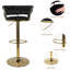 Swivel Upholstered Adjustable Height Bar Stool-393907101-428650024