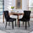 Upholstered Wing-Back Dining Chair With Backstitching Nailhead Trim And Solid Wood Legs-1489942508