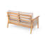 Ensemble de conversation modulaire d'extérieur 4 pièces en bois d'acacia et corde
