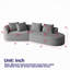 Canapé modulaire surdimensionné 4 places avec coussins décoratifs Modern Chenille-1646857159