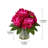Moreell 12" Artificial Peony Floral Arrangement In Clear Glass Vase With Realistic Acrylic Water, 10 Lifelike Silk Blooms (7 Large & 2 Buds) For Table Centerpiece, Modern Home Office Decor-376728454