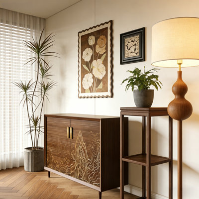 Retro and minimalist style sideboard