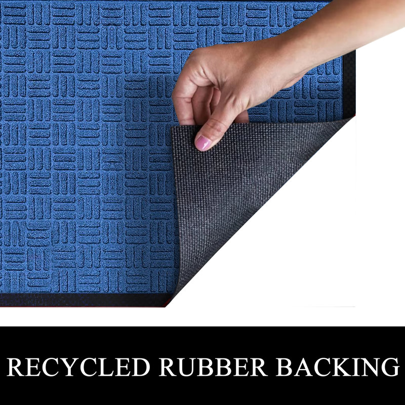 Odarius Indoor/Outdoor Non-Slip Polypropylene Doormat with Rubber Backing – Washable Welcome Mat for Entryway, Patio, Garage & Office