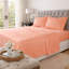 Ensemble de draps 4 pièces | Corail brûlé | Ensemble de draps en coton riche | Très grand lit | Anti-microbien-126537532-126707477