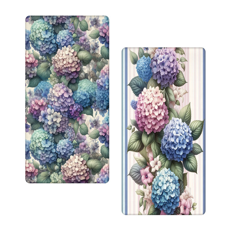 Ensemble de draps-housses en hortensia Ambesonne, ensemble de 2 feuilles d'art floral de rêve _sds1076