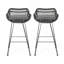 Rattan Bar Stool With Water-Resistant Cushions And Durable Polyethylene Woven Seat