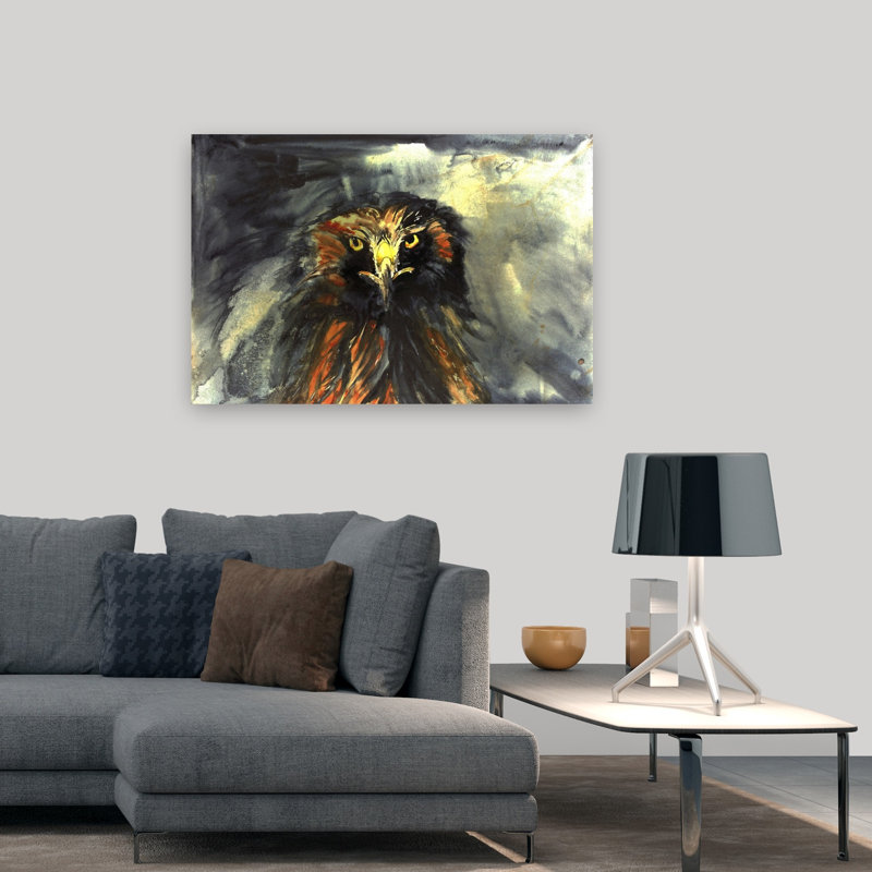«Fierce Eagle Stare Contemporary», reproduction d'art murale, 32" H x 48" W