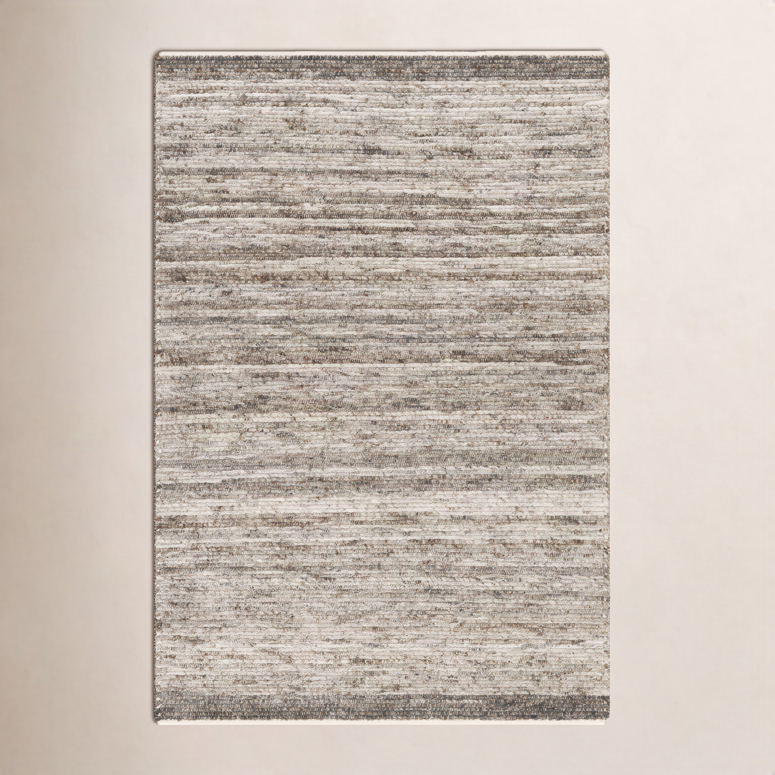 Mecit Hand-Woven Gray Rug, Rectangle 6' x 9'