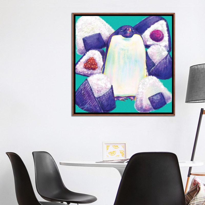 Pen-igiri - reproduction d'art murale - toile encadrée, 37 po x 37 po, Toile avec cadre, Brun