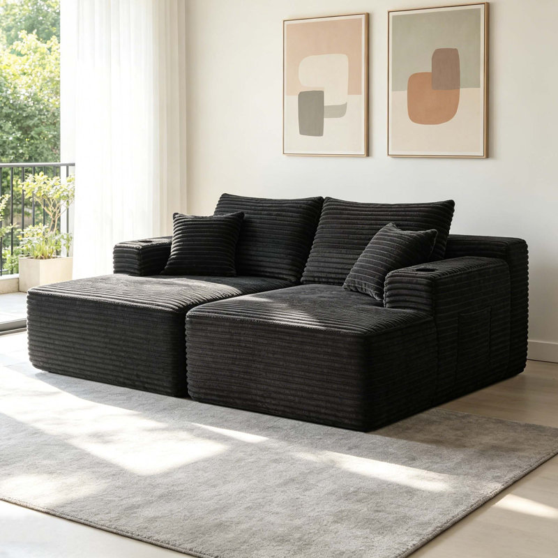 Double méridienne Cloud Couch, siège profond sans assemblage