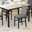  Ensemble de table de salle à manger pour 4 personnes, table de cuisine en faux marbre avec 4 chaises en velours, ensembles de cuisine et de salle à manger modernes pour salle à manger, appartement, restaurant, beige et rayures grises