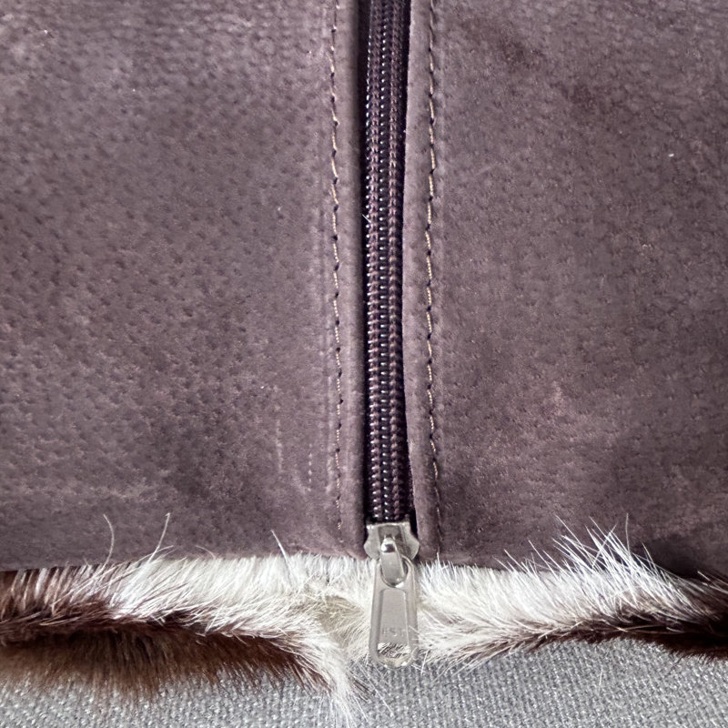 Real Springbok Leather Pillow Cover (17X17"), 17" x 17"