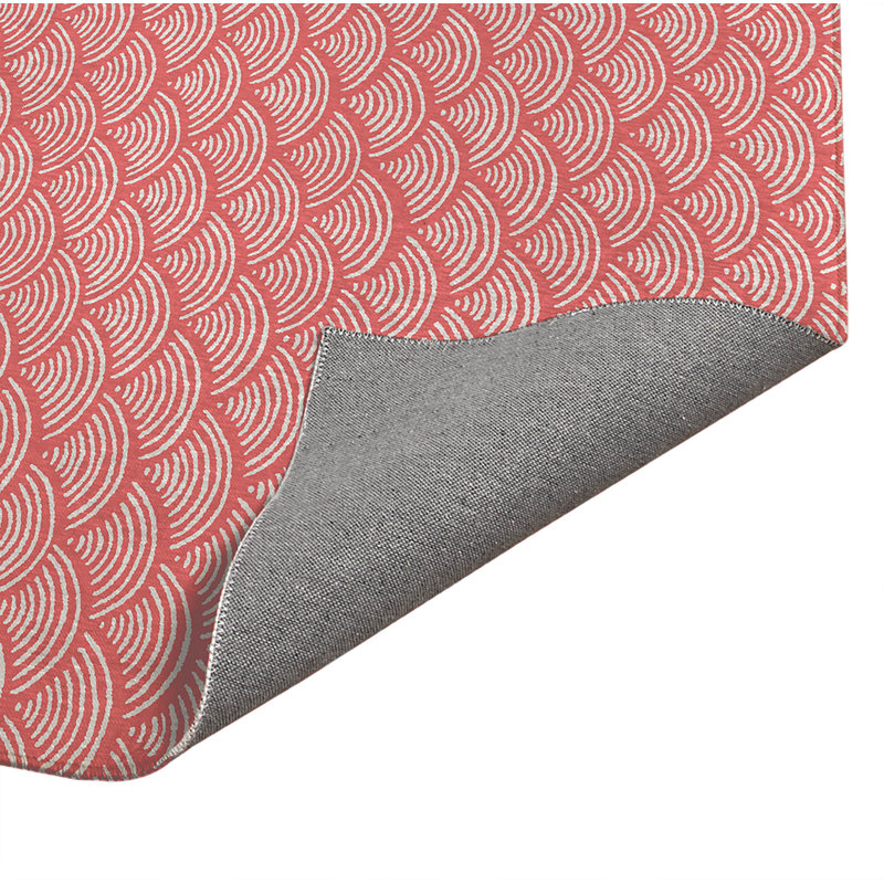 Tapis de cuisine Rolling Waves, Vieux rose, Rectangulaire 2 pi x 3 pi