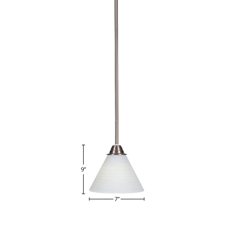 Luminaire suspendu Ayrshire Paramount, Blanc, H 57 po x l 7 po x P 7 po