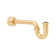 Signature Hardware 477101 1-1/4" P-Trap With High Box Flange - Brushed Gold