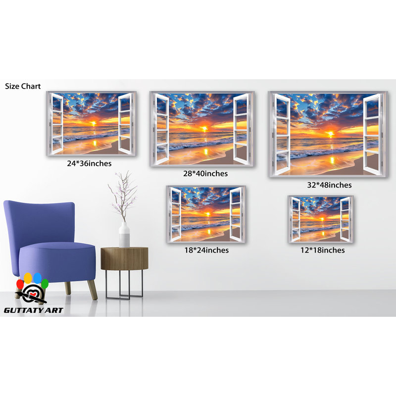 Reproduction d'art sur toile, H 12 po x l 18 po
