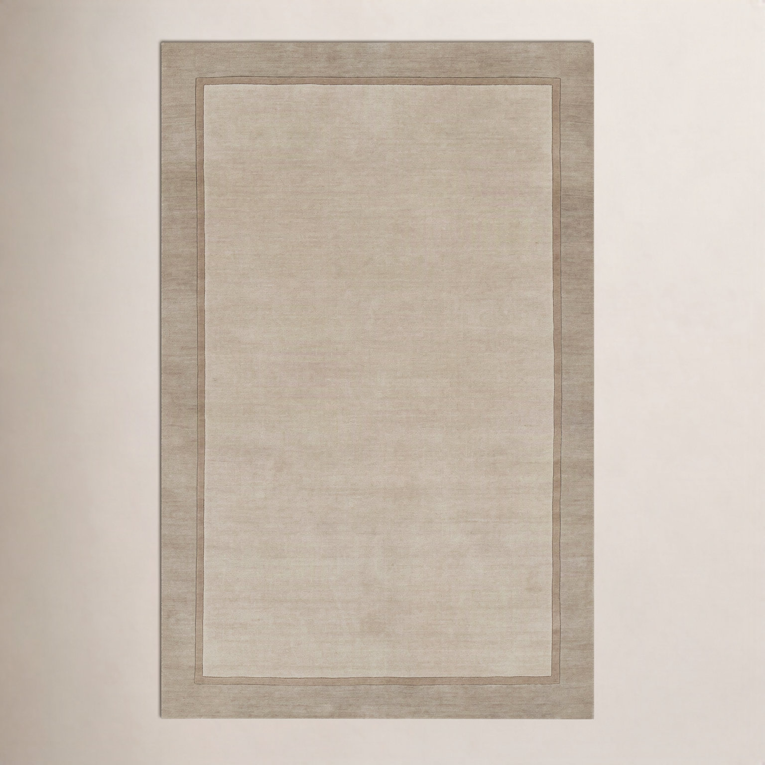 Zaley Gray Taupe Hand-Tufted Wool Rug, Rectangle 2' x 3'