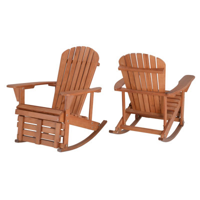 Chaise Adirondack berçante en bois massif Apsana