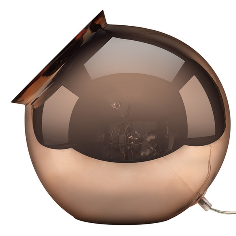 Pevensey Glass Globe Lamp, Mirror Copper