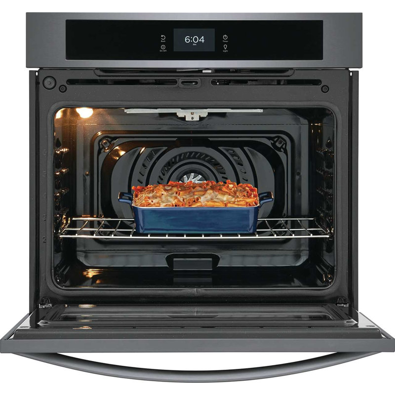 Frigidaire 30" 5.3 cu. ft Self-Cleaning Convection Electric Single Wall Oven, Black Stainless Steel
