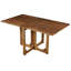 Table de salle à manger rectangulaire Modern Farmhouse 62 "en bois de manguier naturel fabriqué à la main avec attaches magnétiques