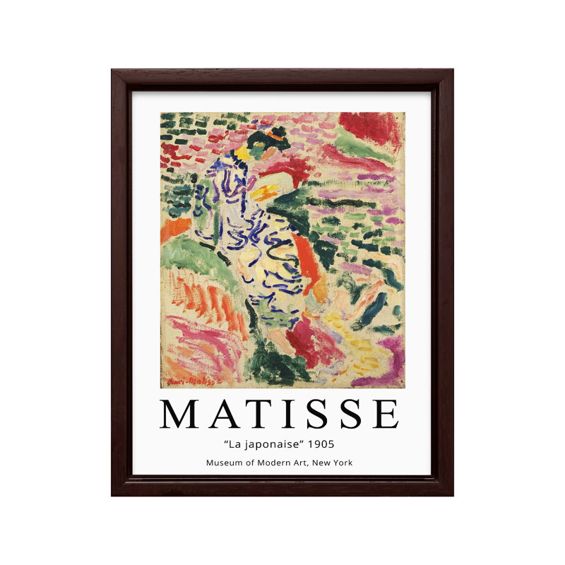 Henri Matisse - La Japonaise, Canevas, H 08 po x l 10 po, Encadrement brun