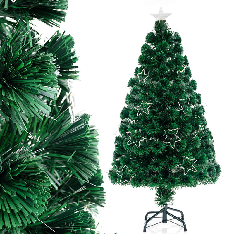 Artificial Xmas Tree With 270 Branch Tips 509 Warm White Led Lights, 4'