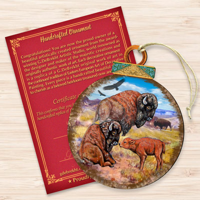 Tidaholm 5.5'' Wood Animals Ball Ornament
