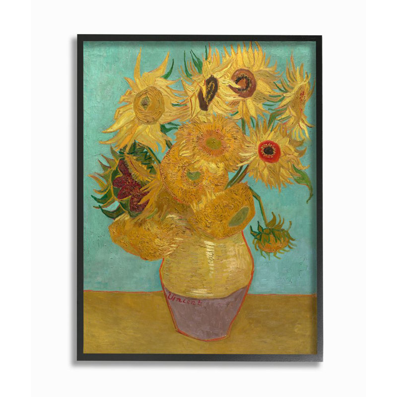 «Van Gogh Sunflowers Post Impressionist» par Vincent Van Gogh, reproduction d'art, H 14 po x l 11 po