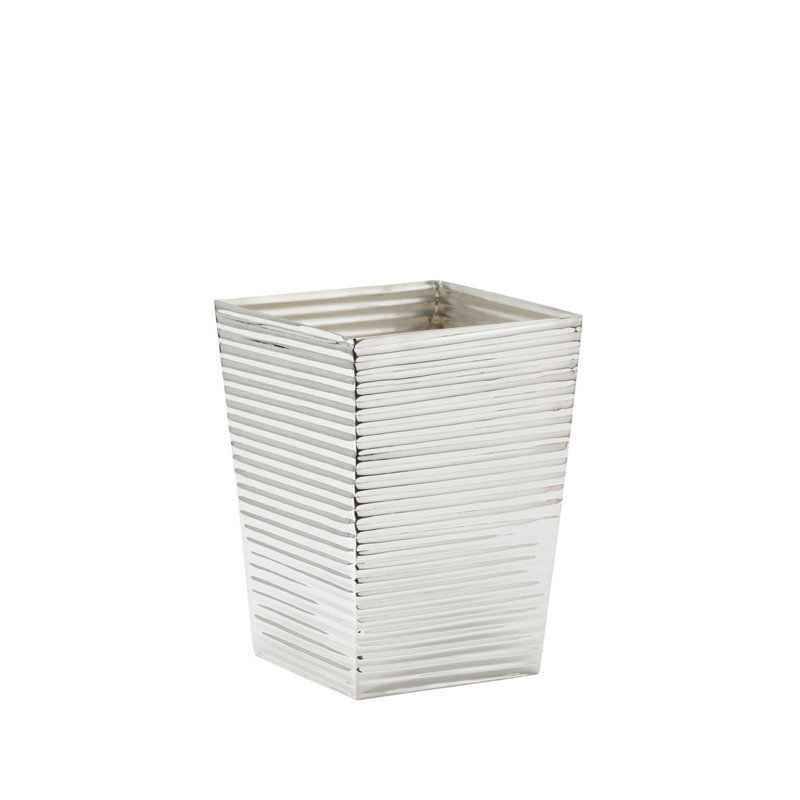 Carson 5 Gallons Waste Bin, Polished Nickel