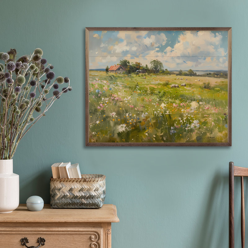 Wildflower Sheep Pasture 1 By Nini Art, H 8 po x l 10 po