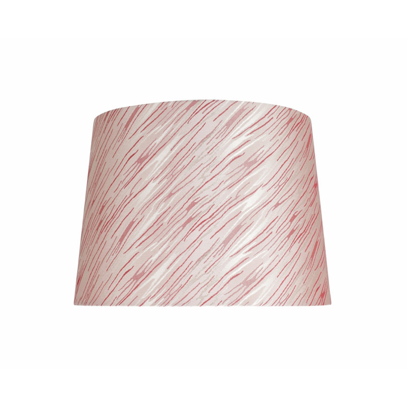 Abat-jour empire en tissu texturé H 10 po (araignée) de couleur blanche/rouge