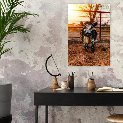 Premier matin abstrait, vache, paysage naturel, art