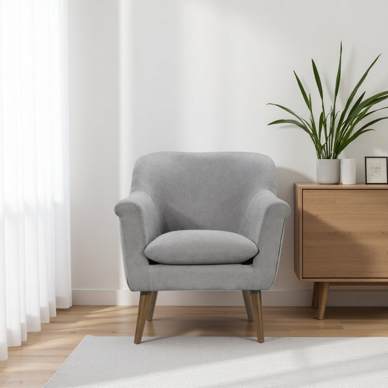 Fauteuil surdimensionné en acier tissé 31,5 po, Gris