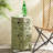 Iron Side Table In Crackle Finish - 14.04"d X 14.04"w 22.4"h, Cut Out For Outdoor Area With Design , Lightweight And Stylish Patio