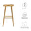Tabouret en bois massif Modway Saville-94387520-94387517