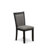 5-Piece Modern Dining Table Set Contains a Modern Dining Room Table and 4 Dark Gotham Grey Linen Fabric Dining Room Chairs - Wire Brushed Black Finish-167215811-167187653-230674403