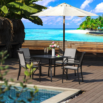 Patio Dining Set with Square Table