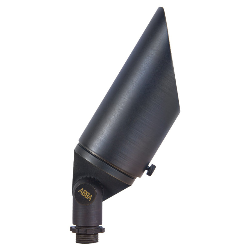 Adjustable Dark Brass LED Outdoor Spotlight with 7W Bulb