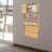 Wall Mounted Solid Wooden Rectangular Bookshelf Folding Down Laptop Writing Desk Log Color-34383097