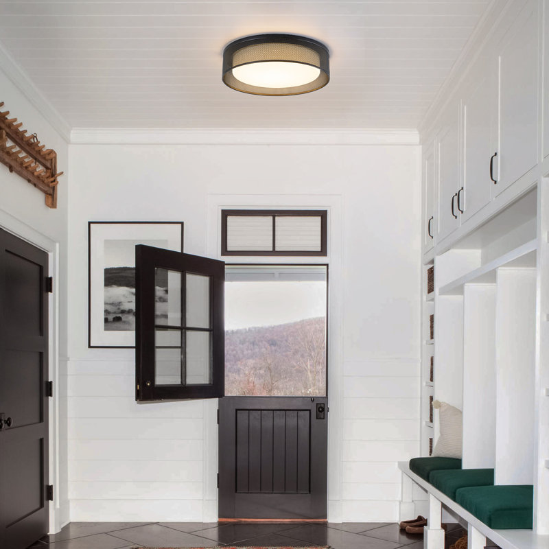 Dimmable Industrial Led Drum Flush Mount