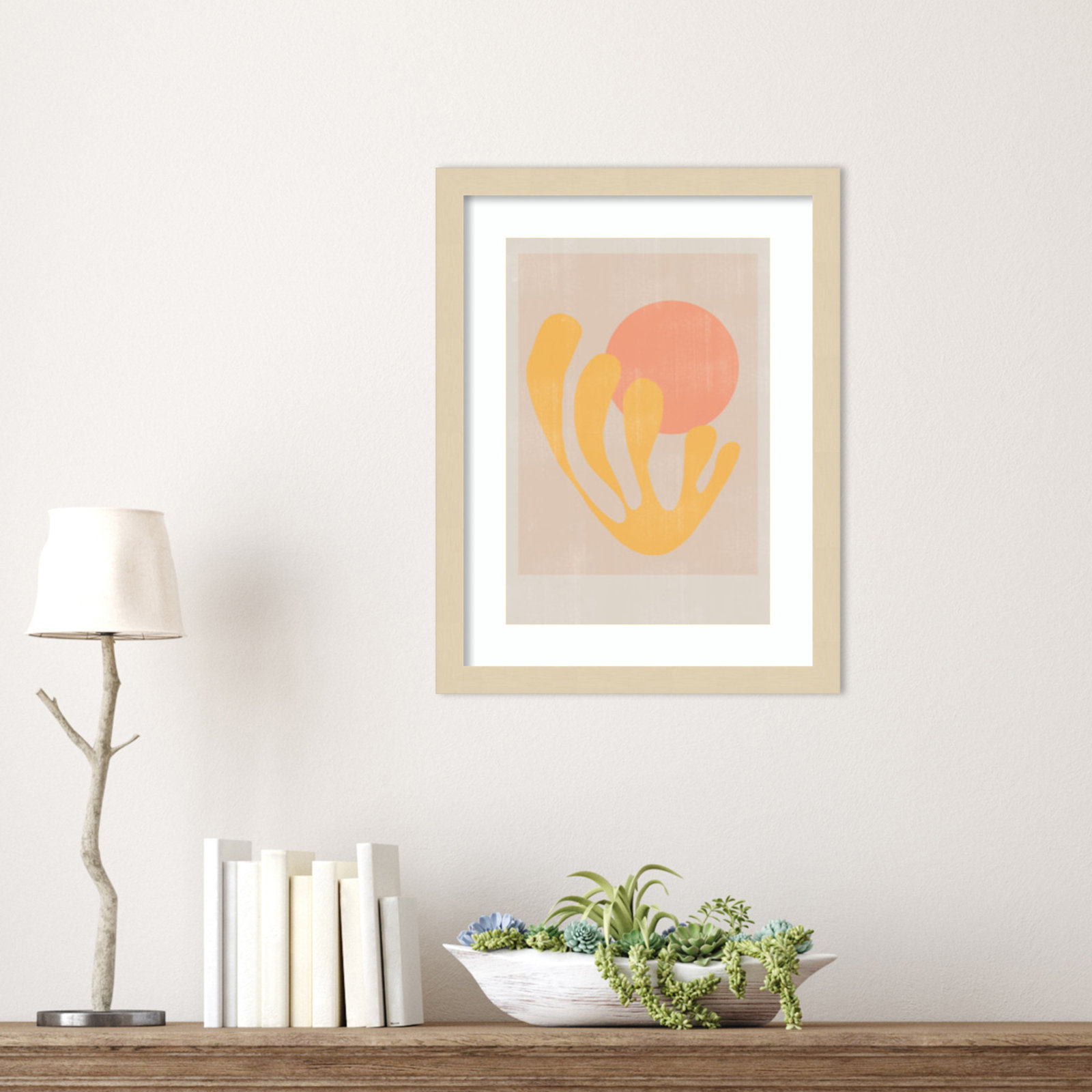 Giese "Modern Plant No. 2" Print, Brown, 17" H x 13" W